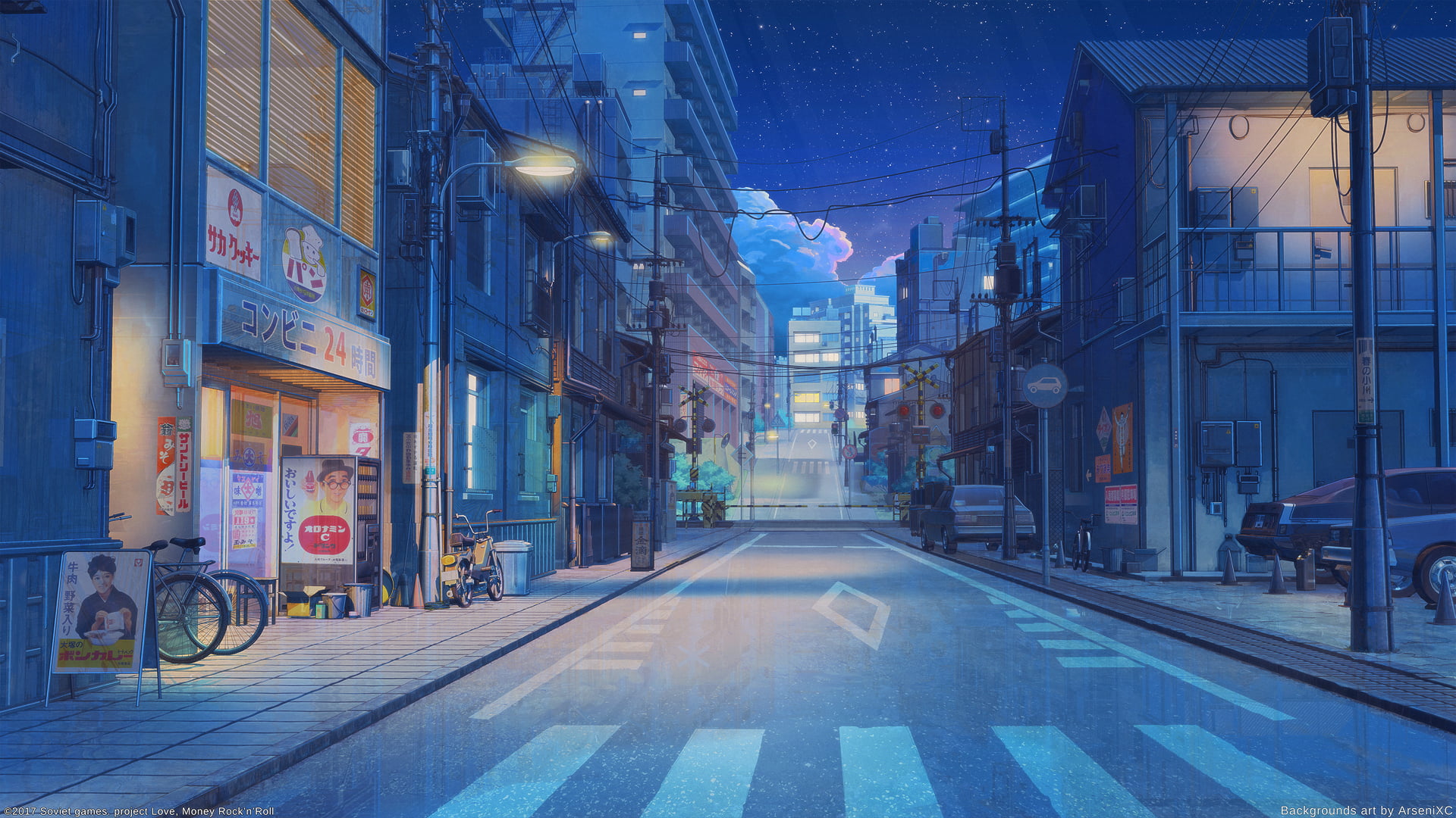 Night City Anime Scenery - 1920x1080 Wallpaper 