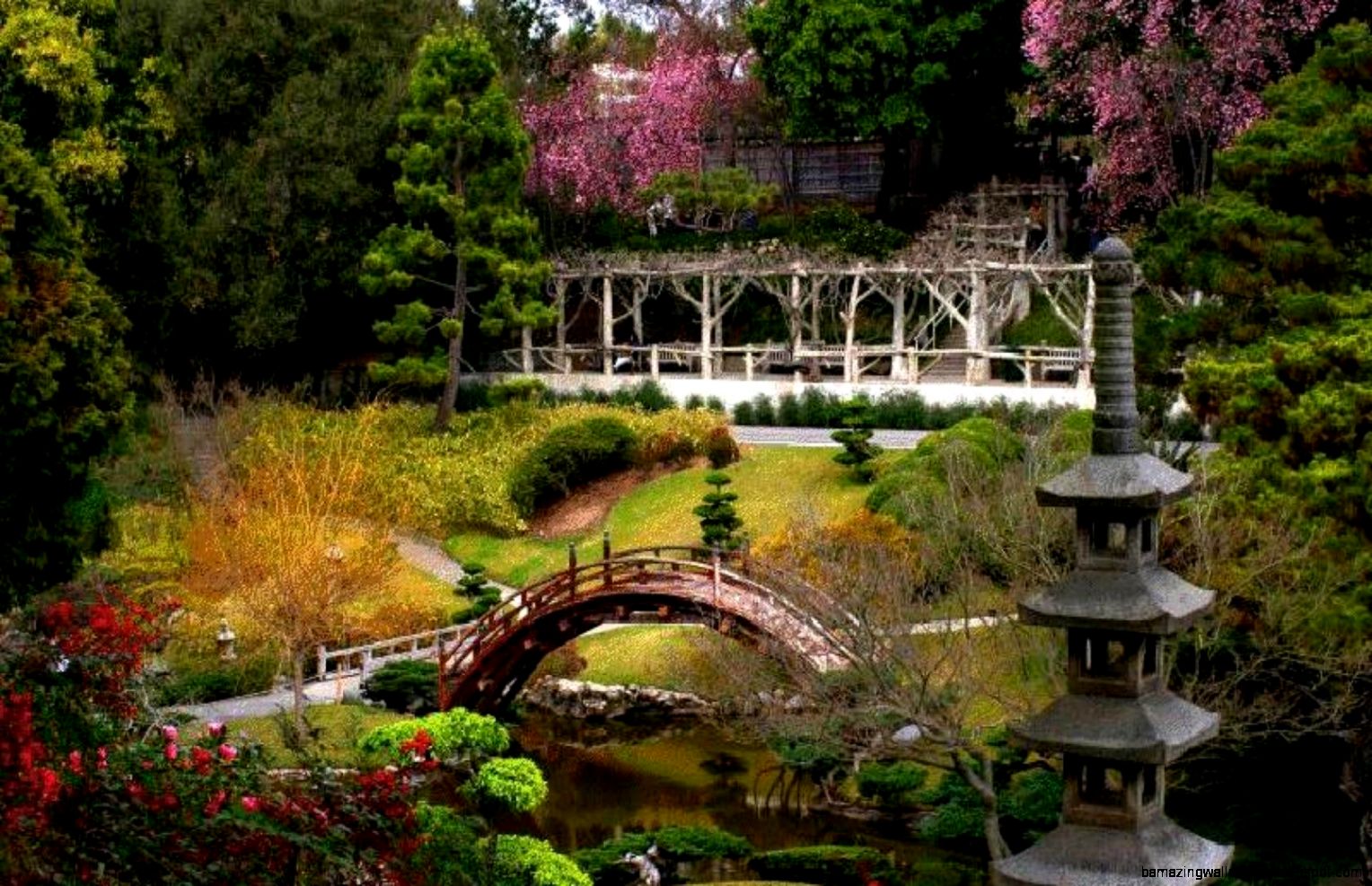 Japanese Gardens Wallpapers Wallpaper Cave - Japanese Garden - HD Wallpaper 