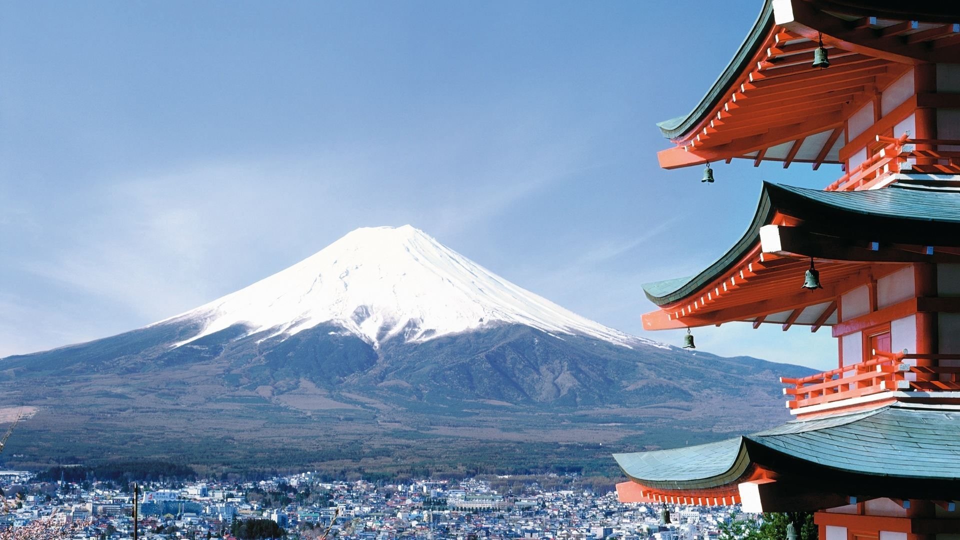 Mountain Fuji Landscape - HD Wallpaper 