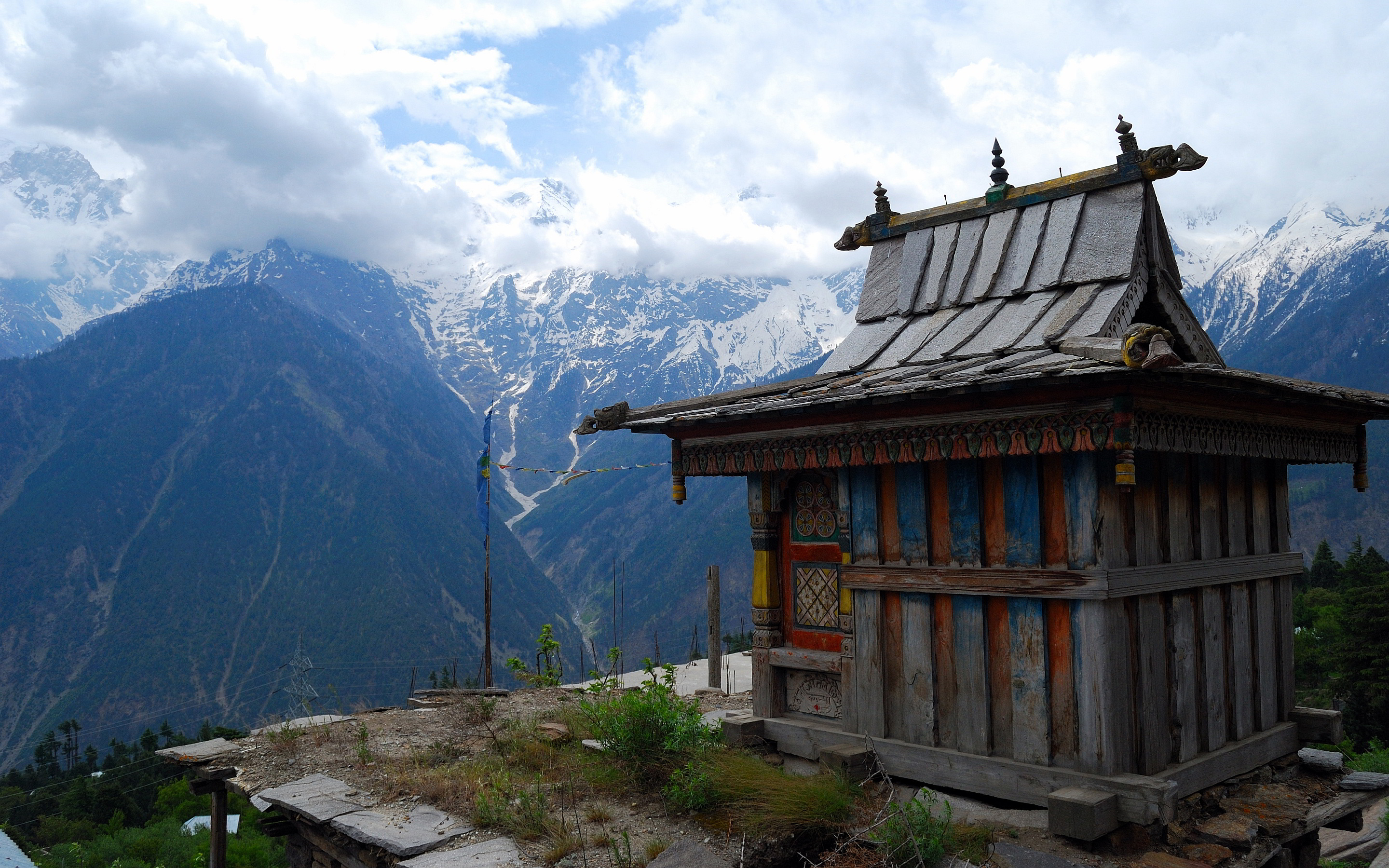 Temple Top Of Mountain - HD Wallpaper 