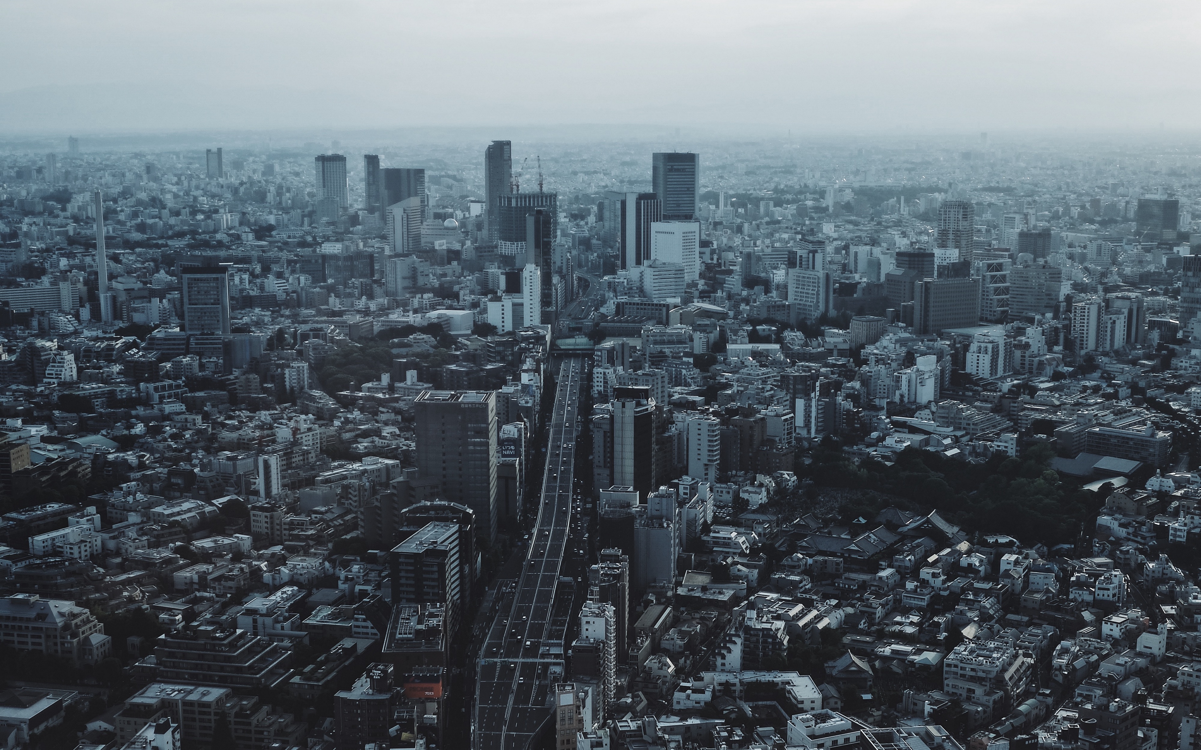 Wallpaper City, Top View, Buildings, Road, Tokyo, Japan - Japan - HD Wallpaper 