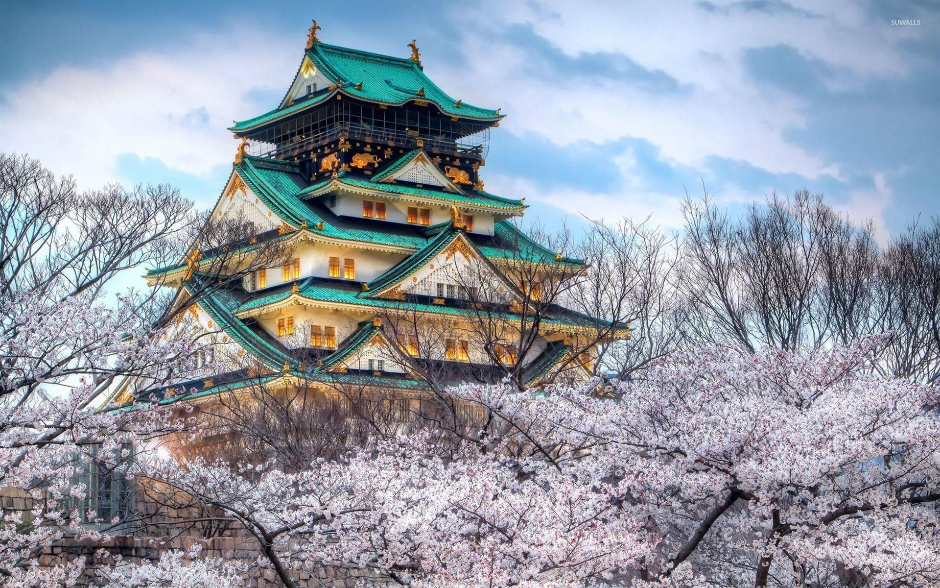 Osaka Castle Hd - HD Wallpaper 