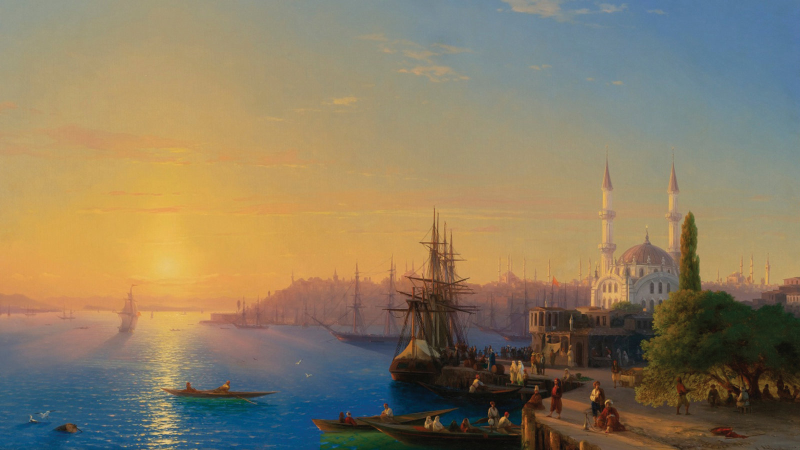 Ivan Konstantinovich Aivazovsky Istanbul - HD Wallpaper 