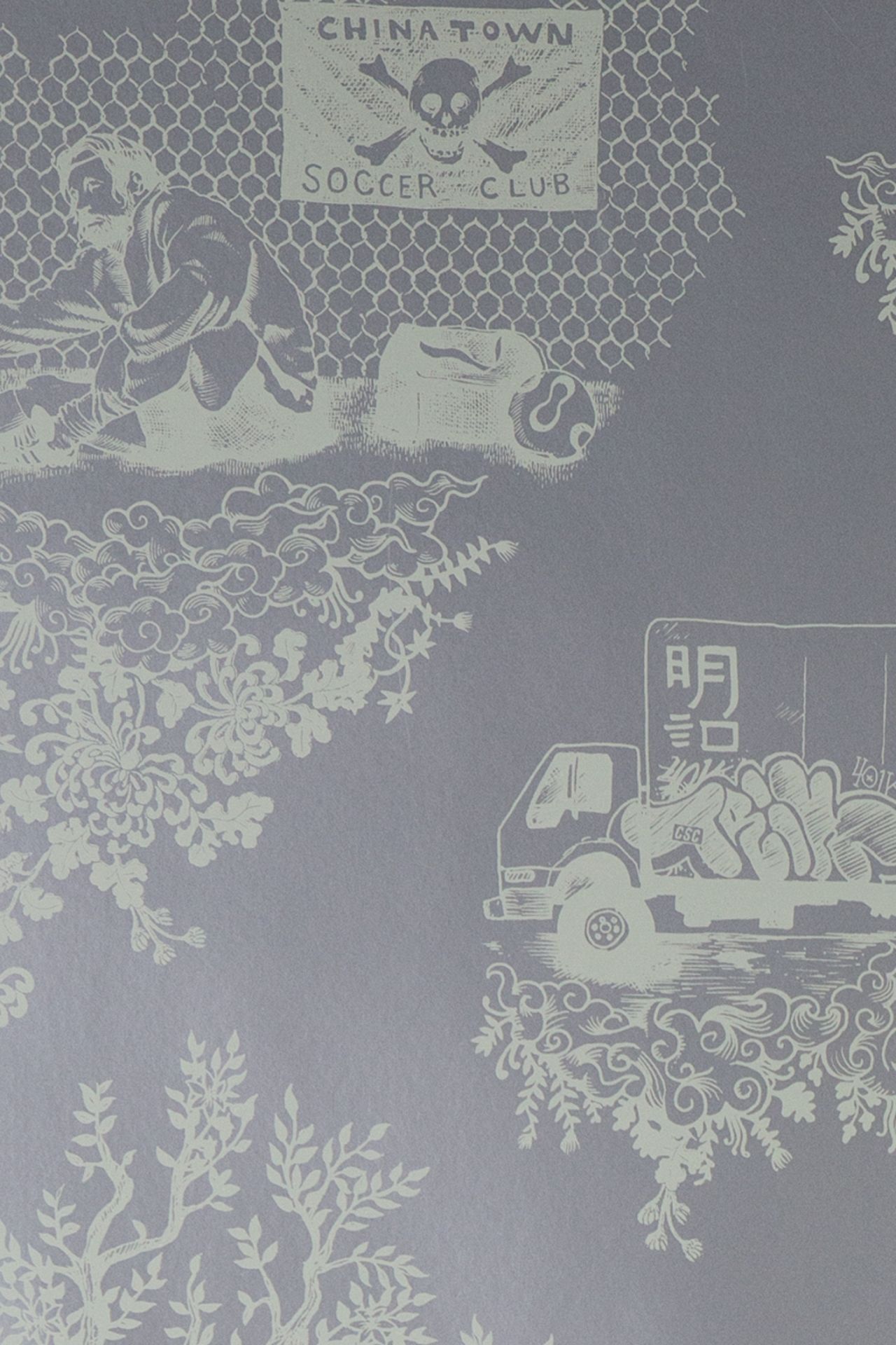 Chinatown Toile - Flavor Paper Toile Sage - HD Wallpaper 