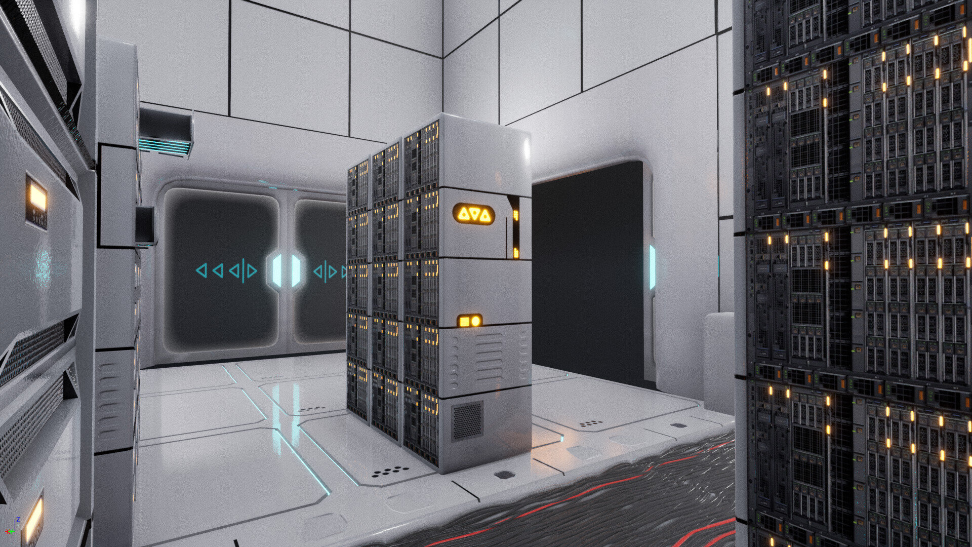 Sci Fi Server Room - HD Wallpaper 