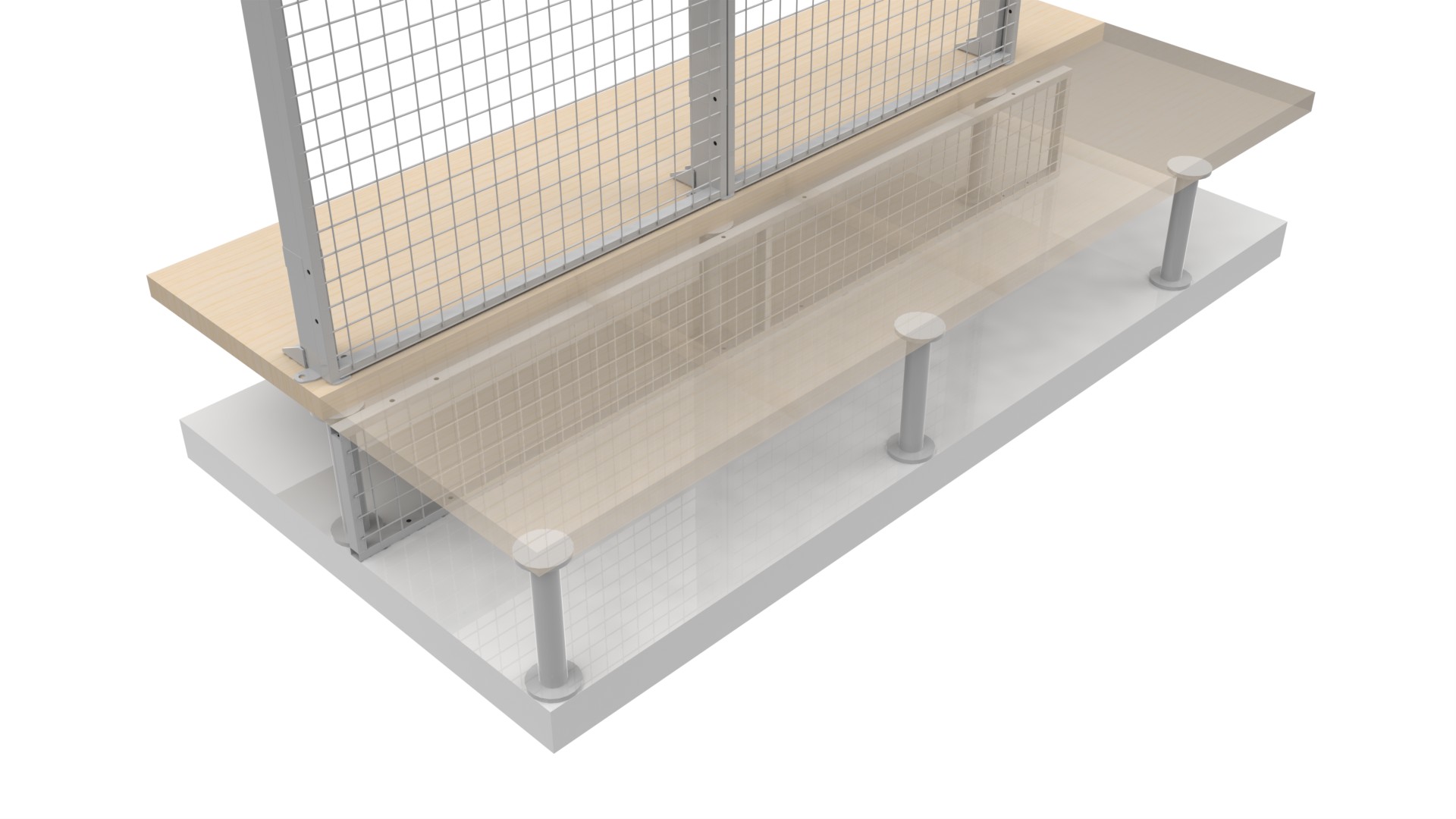 Server Room Cage Wire Mesh Floor - Shelf - HD Wallpaper 