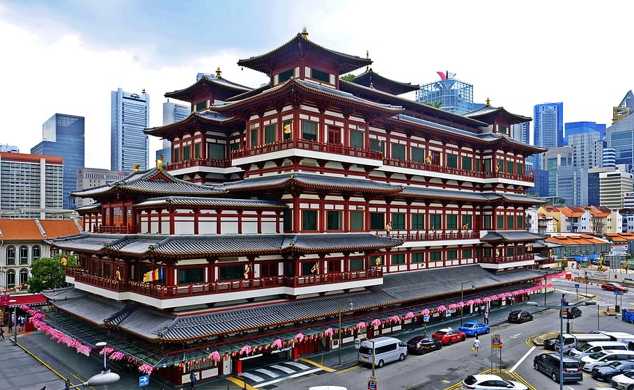 Singapore, Chinatown Singapore, Building, Temple, Heritage, - Commercial Building - HD Wallpaper 