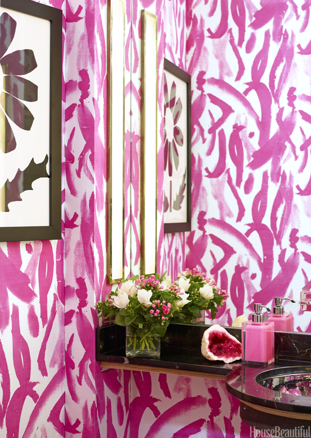 Pink Paint Wallpaper By Amanda Nisbet - Paredes Pintadas A Brochazos - HD Wallpaper 