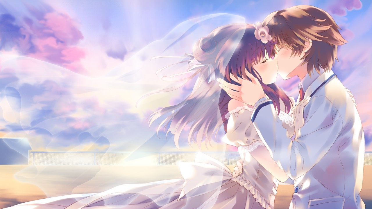 Sweet Young Wedding Couple Wallpapers - Arrangement Marriage Anime - HD Wallpaper 