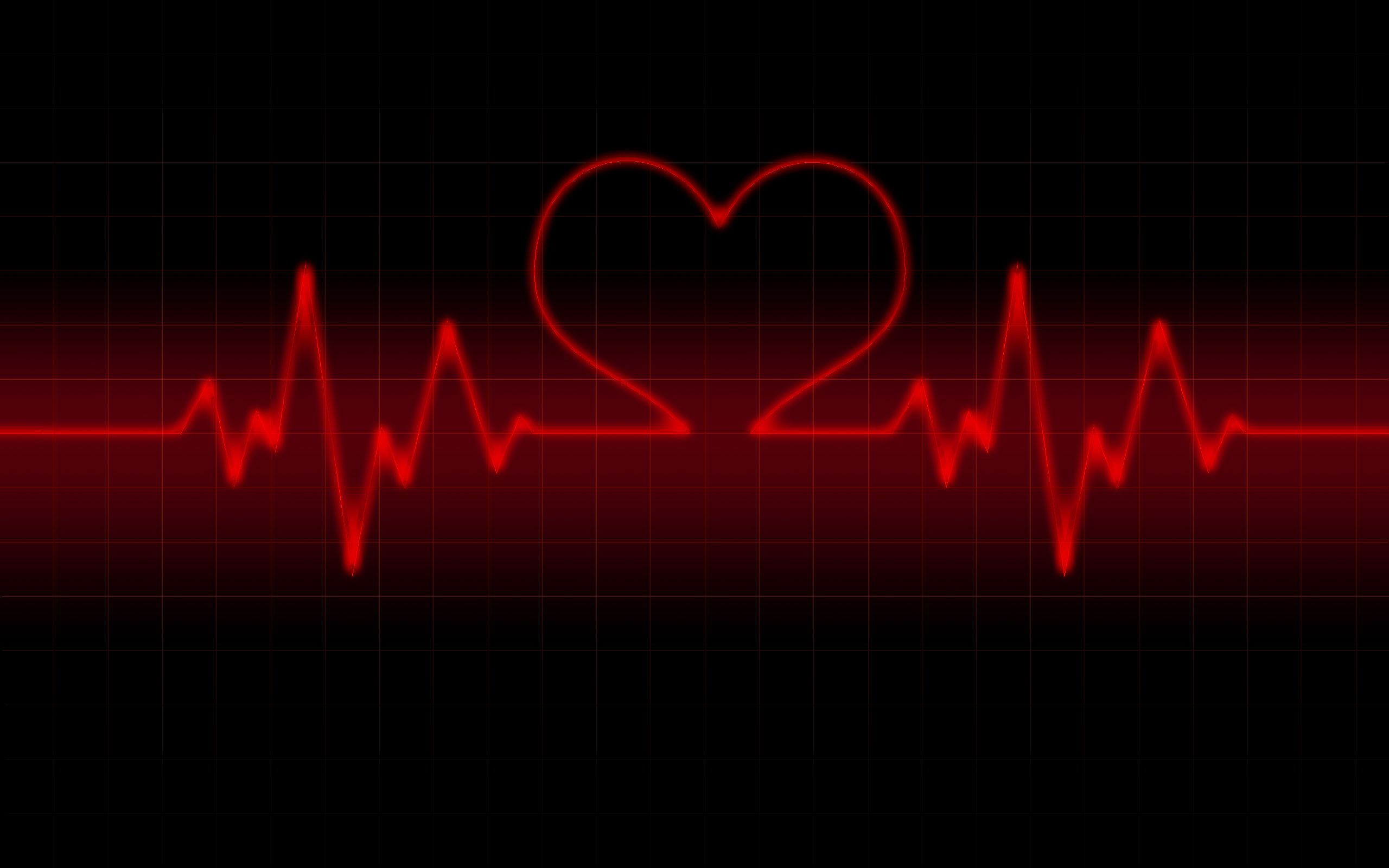 Black And Red Heart - HD Wallpaper 