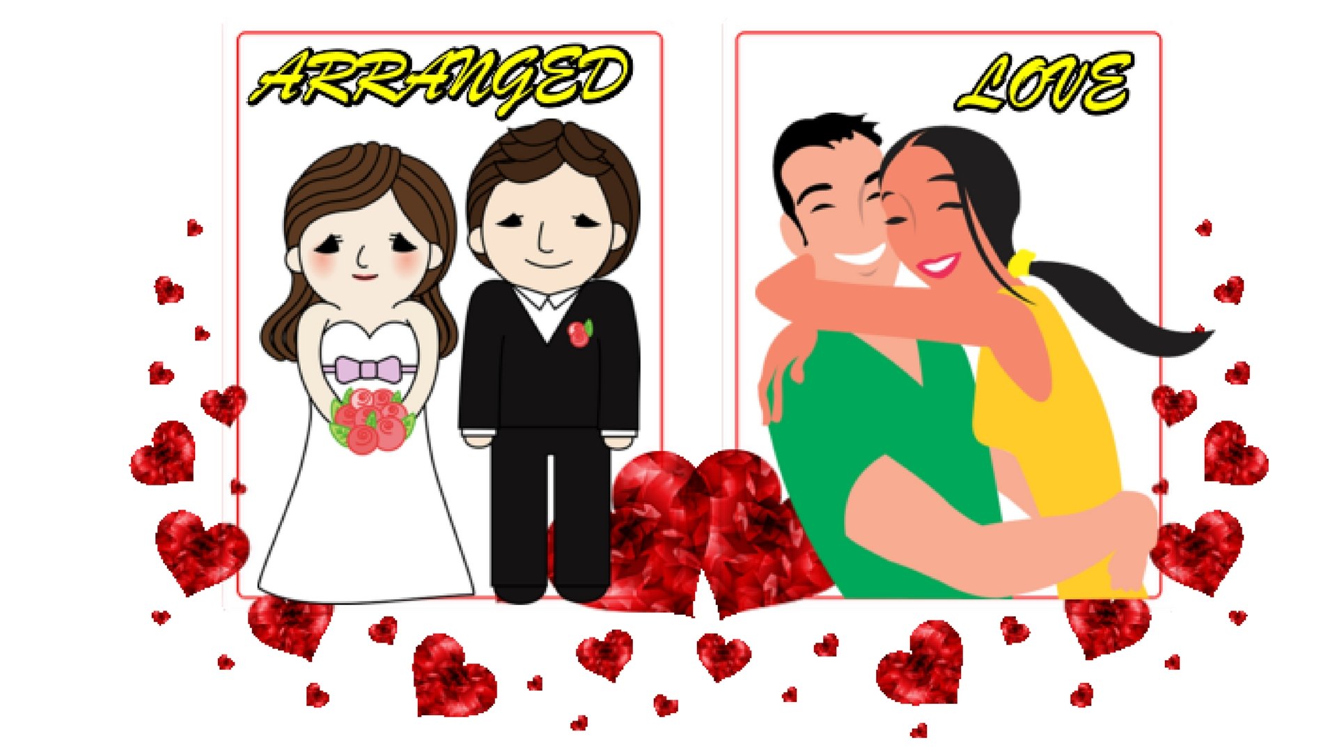 Different Love Marriage And Arrange Marriage - HD Wallpaper 
