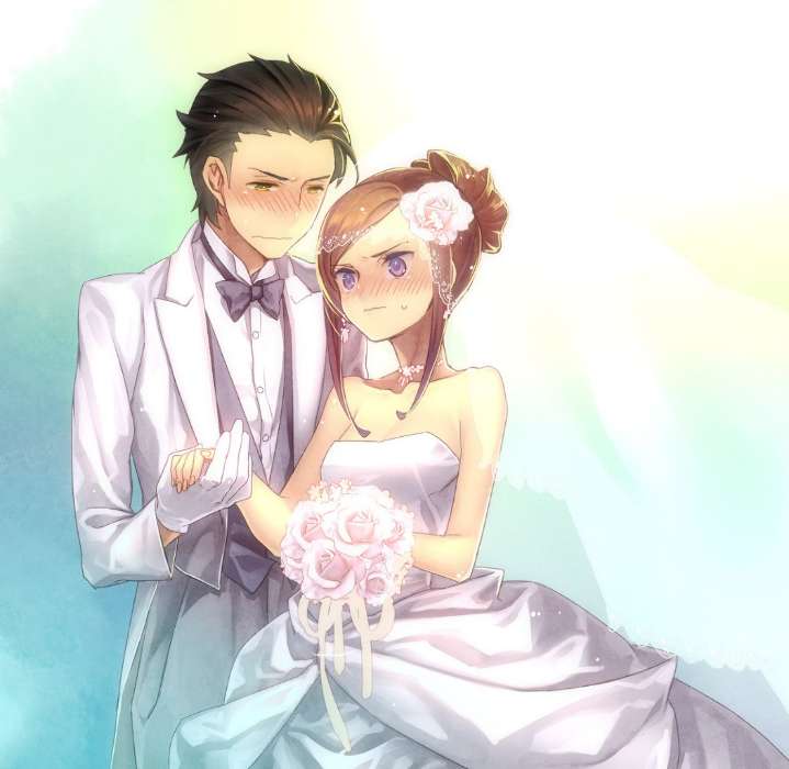 Download Mobile Wallpaper Anime, Girls, Men, Love, - Okabe And Kurisu Married - HD Wallpaper 