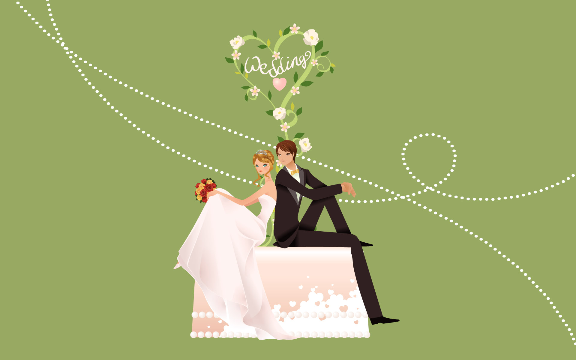 Free Wedding Backgrounds Wallpaper - Wedding Vector - HD Wallpaper 