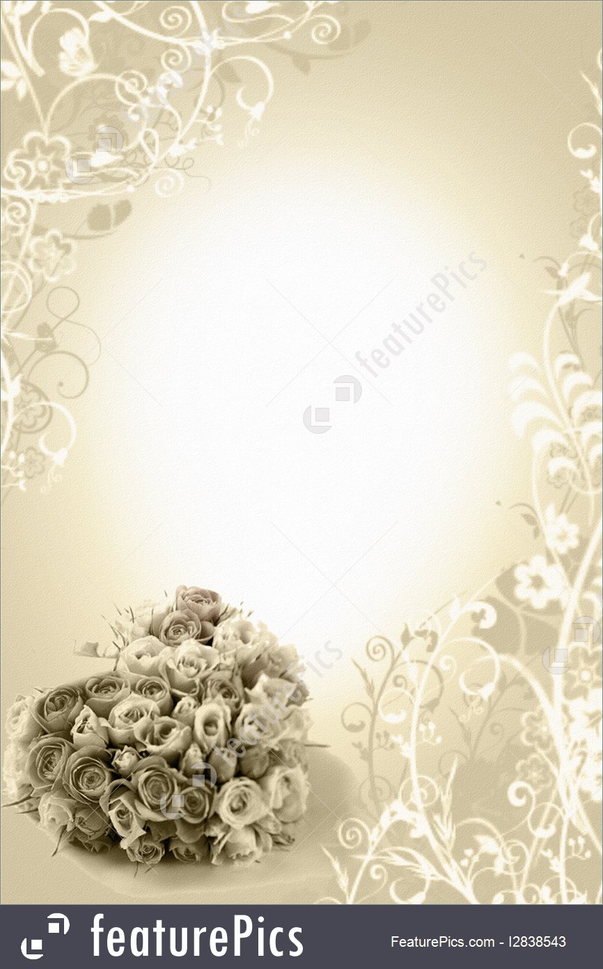 Beige Wedding Background With Roses Bouquet - Wedding Background - HD Wallpaper 