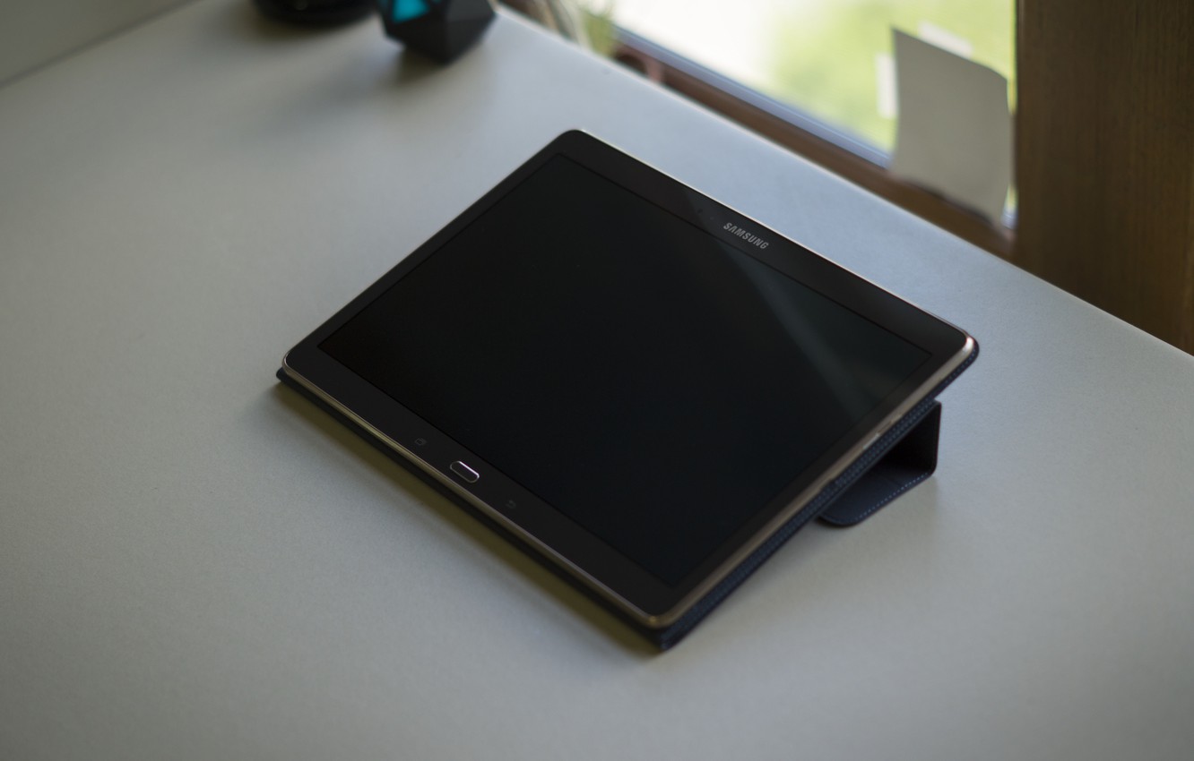 Photo Wallpaper Galaxy, Case, Samsung, Tablet, Tab - Планшет На Столе - HD Wallpaper 