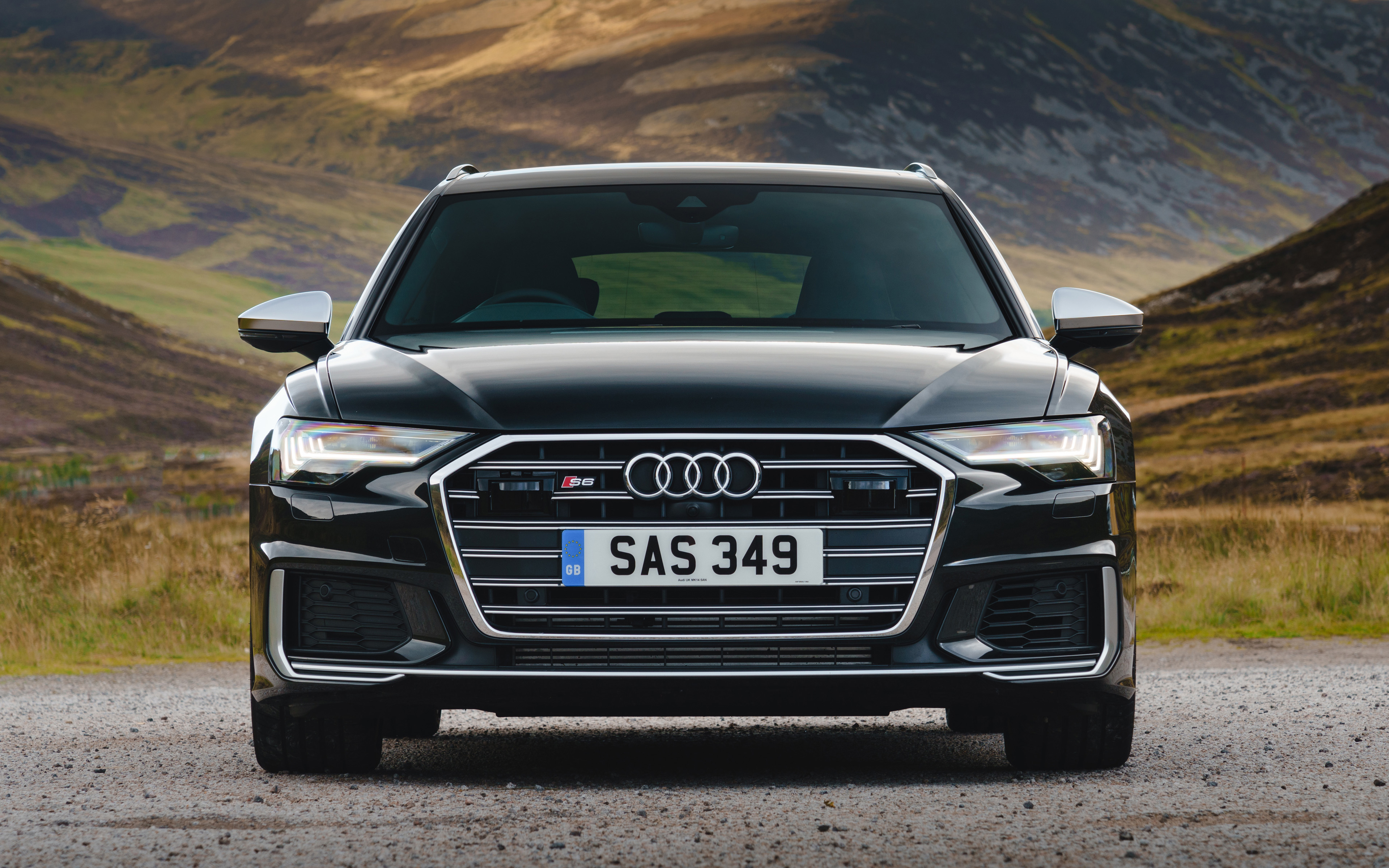 Audi S6, 4k, Front View, 2019 Cars, Luxury Cars, Black - S6 Avant Audi 2019 - HD Wallpaper 