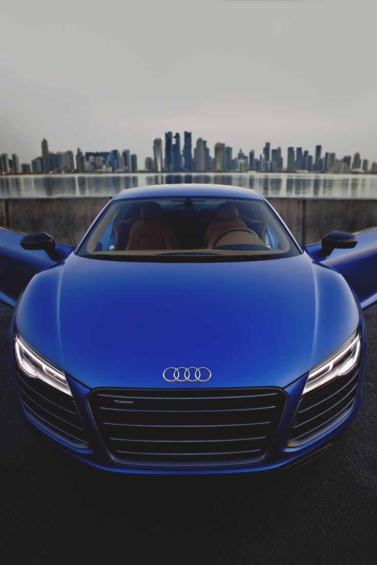 Sportcar Audi A8 Blue Skyscrapers Sportcar - Hd Audi 8 Wallpapers For Mobile - HD Wallpaper 