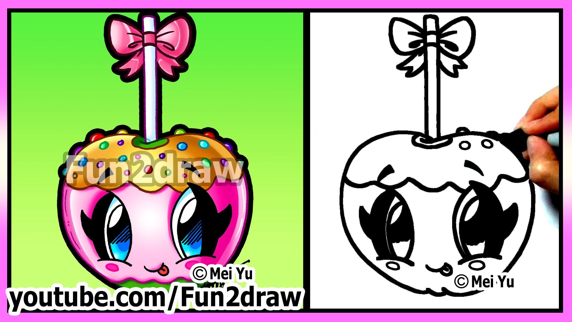 Cartoon Fruit Drawings How To Draw Easy Kawaii Food - Fun2draw Cute Food - HD Wallpaper 