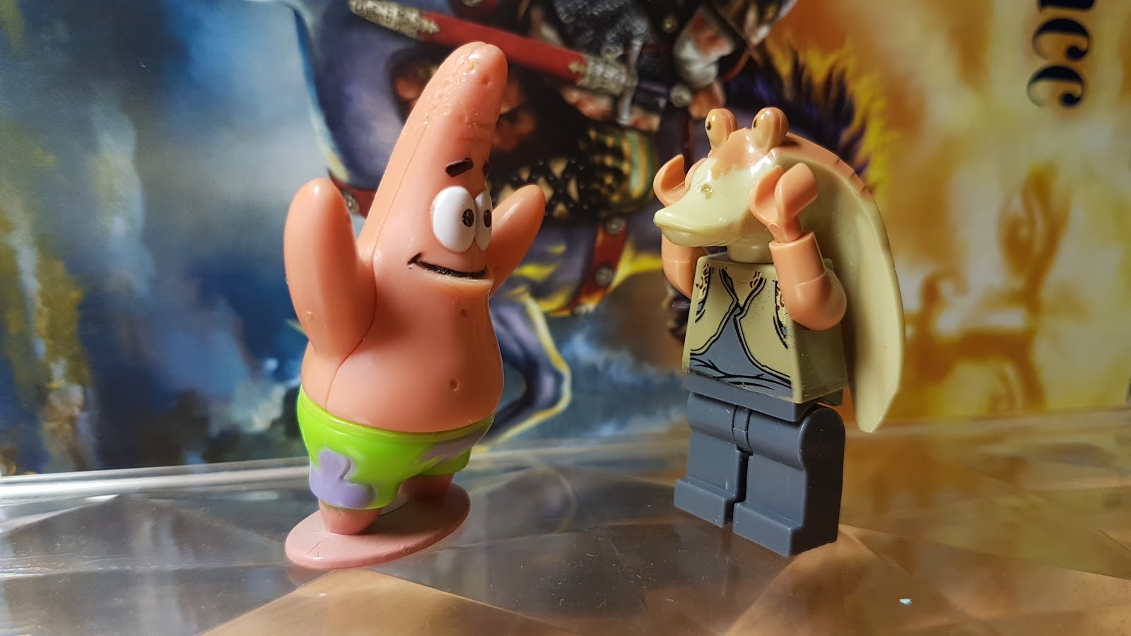 Jar Jar Binks, Star Wars - Cartoon - HD Wallpaper 