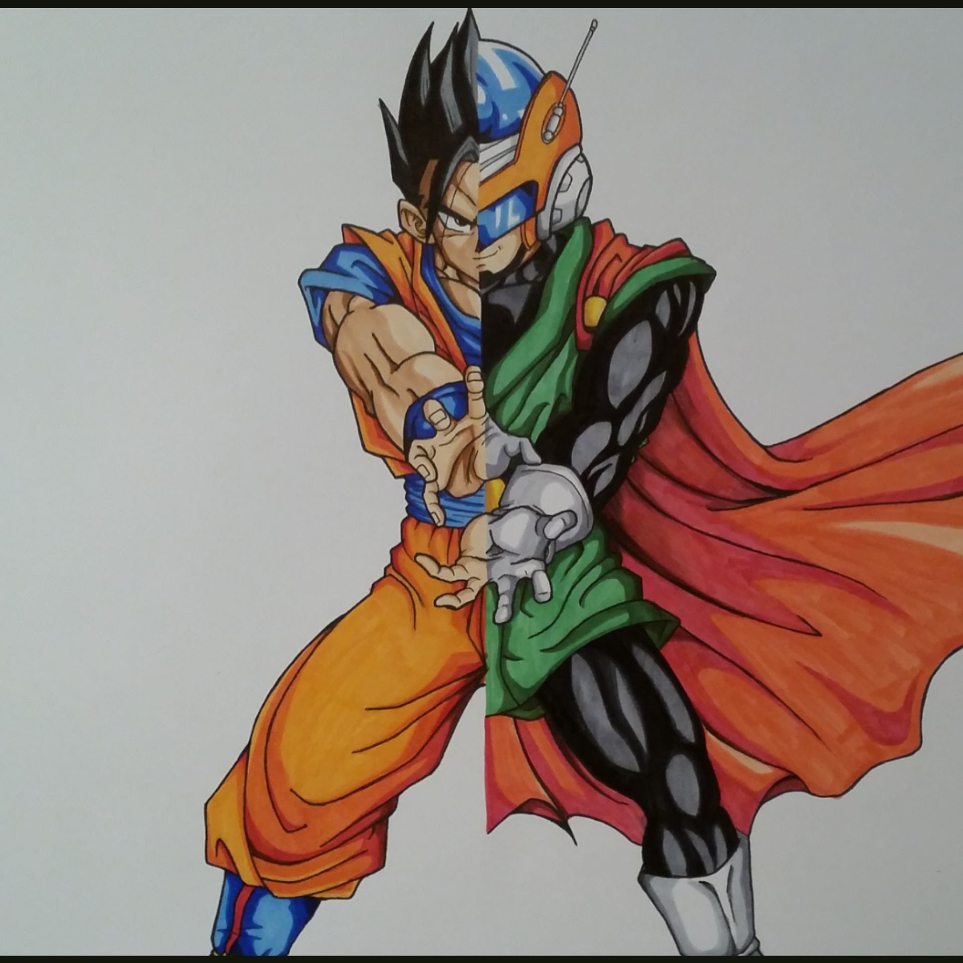 Drawing Gohan Saiyaman Dragon Ball Z Tolgart - Dragon Ball Drawing Gohan - HD Wallpaper 