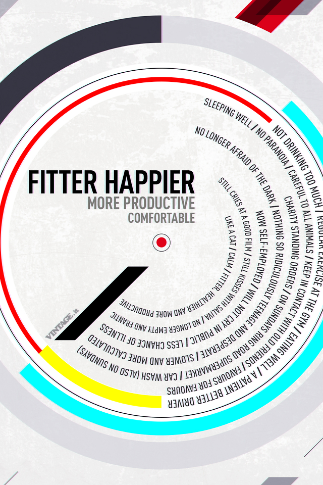 Fitter Happier Circle - HD Wallpaper 