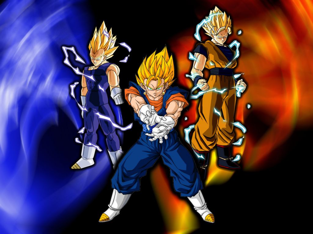 Goku Vegeta Y Vegito Wallpaper - Dragon Ball Z Goku - HD Wallpaper 