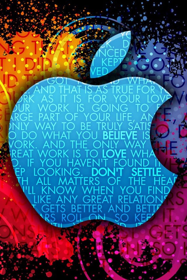 Small Black Apple Logo Hd Wallpaper - Iphone Wallpaper Steve Jobs Quotes - HD Wallpaper 