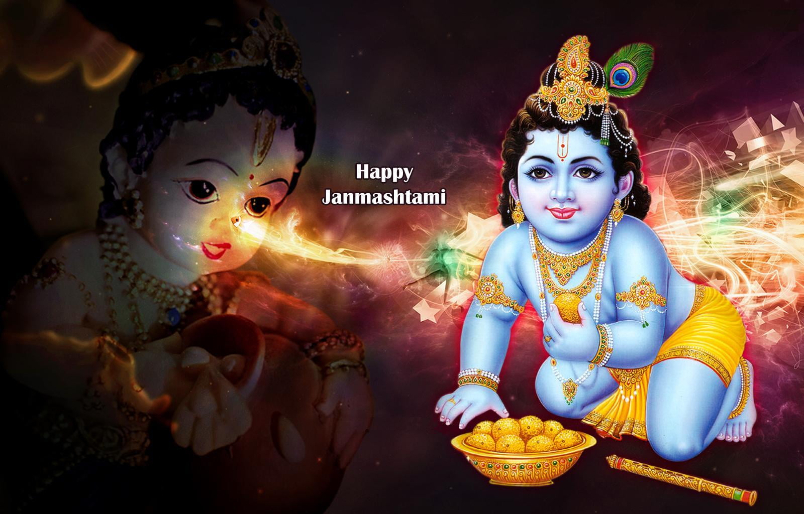 Lord Krishna Janmashtami Images Hd - HD Wallpaper 