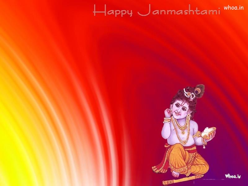Happy Janmashtami Festival Colorful Wallpaper - Background Images For Janmashtami - HD Wallpaper 