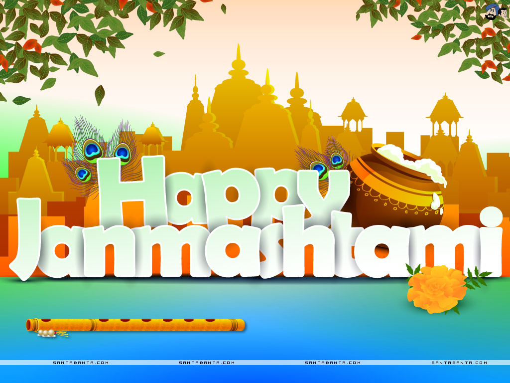 Janmashtami - Happy Janmashtami 2017 Background - 1024x768 Wallpaper -  