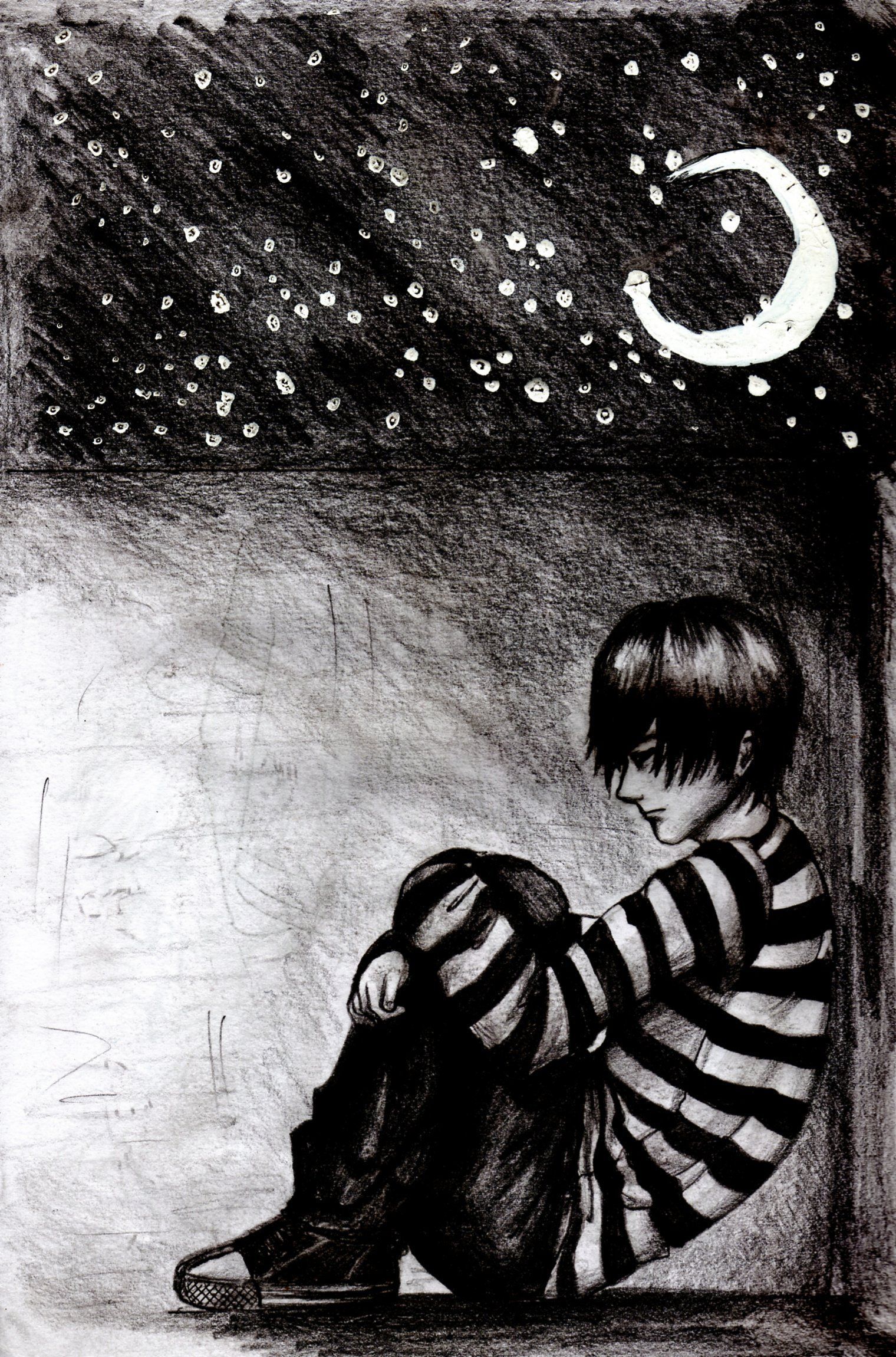 Sad Boy Alone In Love - 1520x2301 Wallpaper 