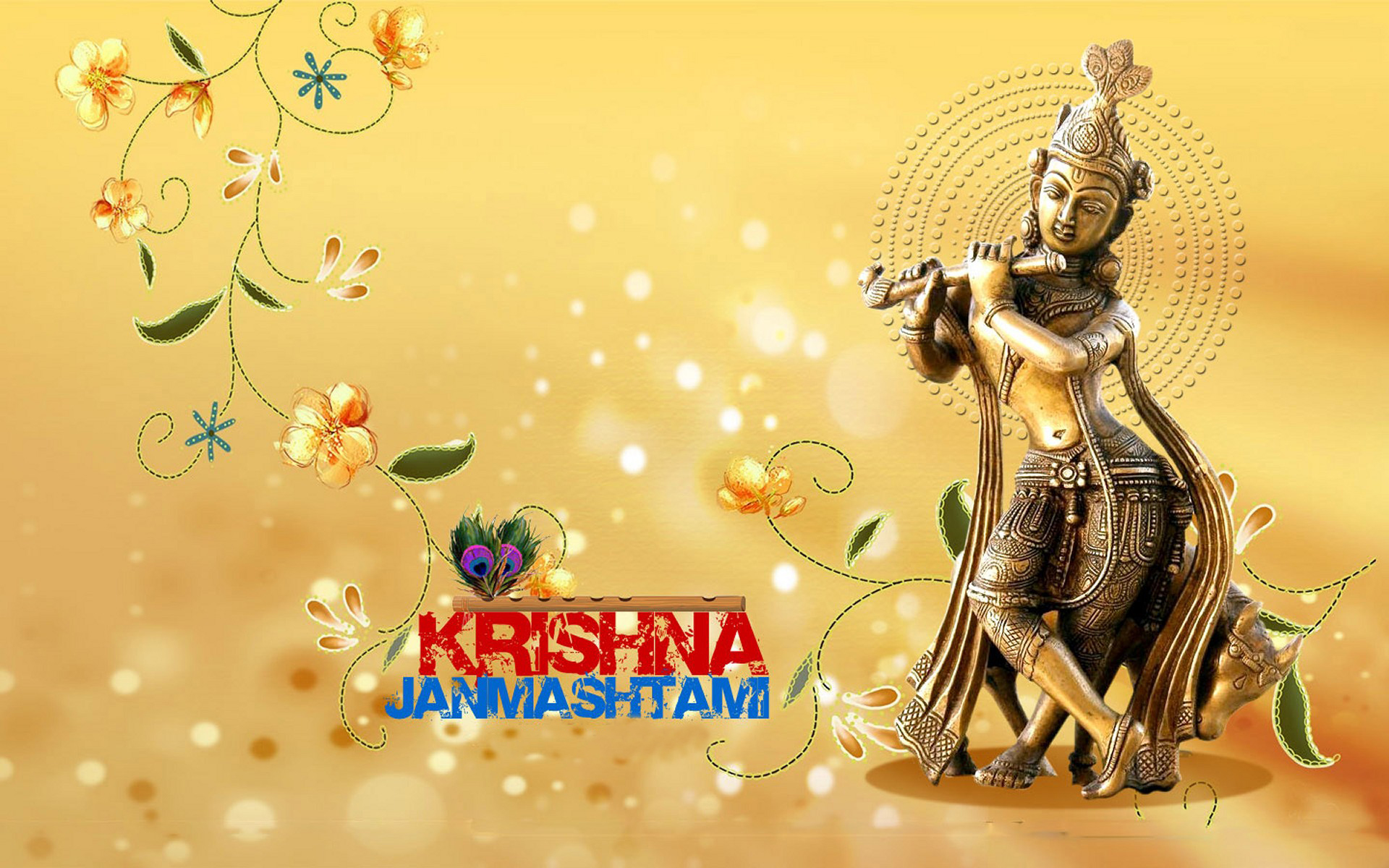 Krishna Janmashtami Beautiful High Definition Wallpapers - Beautiful Janmashtami - HD Wallpaper 