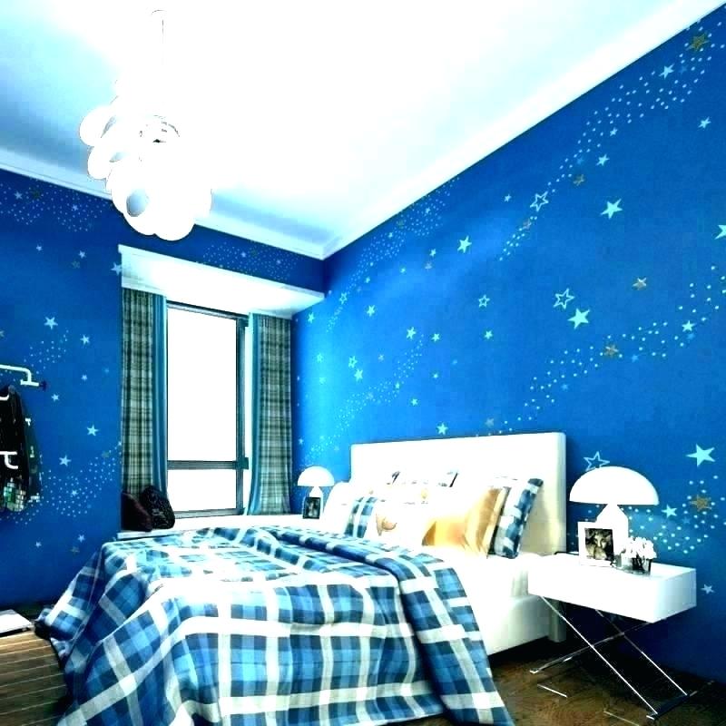 Royal Blue Wall Silver And Bedroom Paint Ideas White - Two Colour Combination For Bedroom Walls - HD Wallpaper 