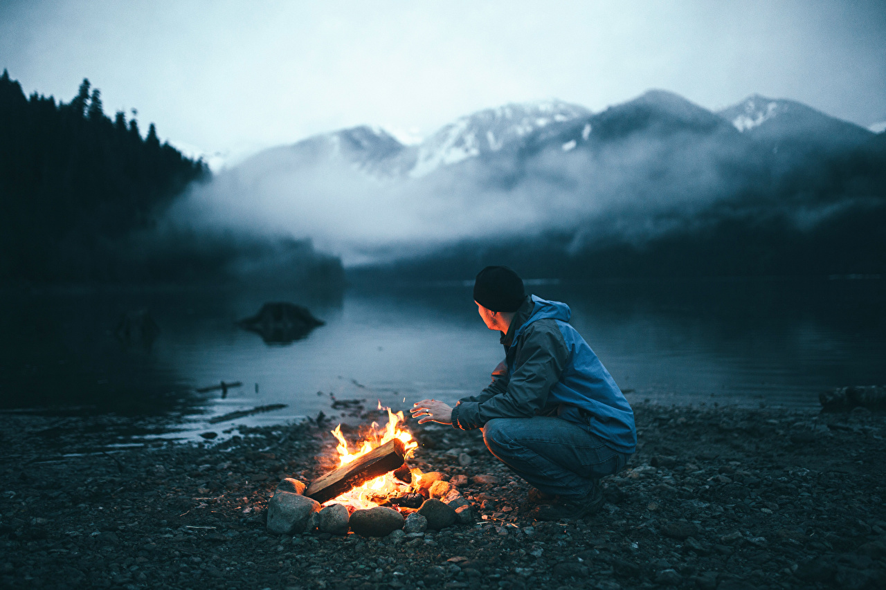 Alone In The Campfire - HD Wallpaper 