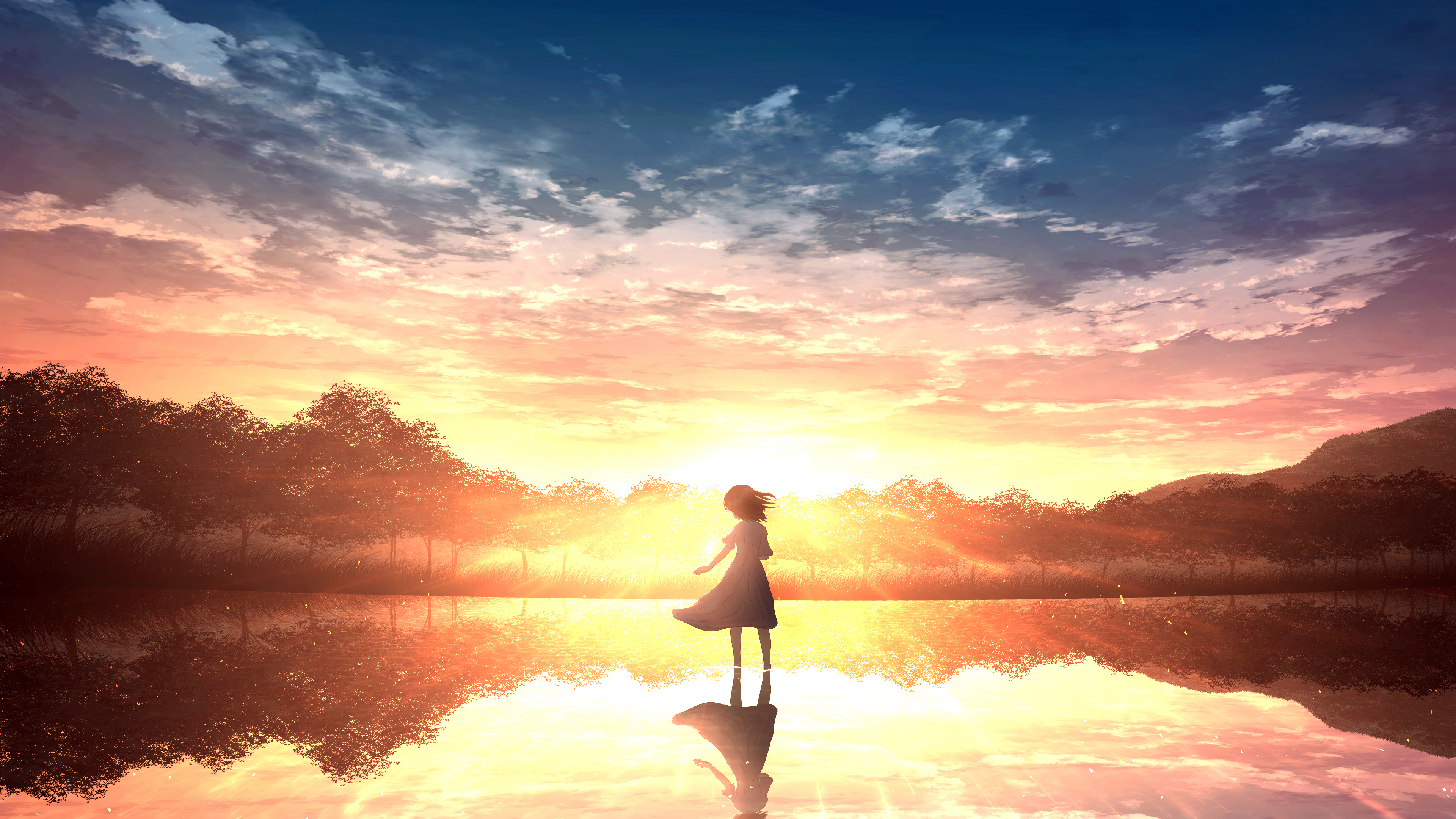 Lonely Anime Girl 4k - Anime Girl Lonely - 3840x2160 Wallpaper 