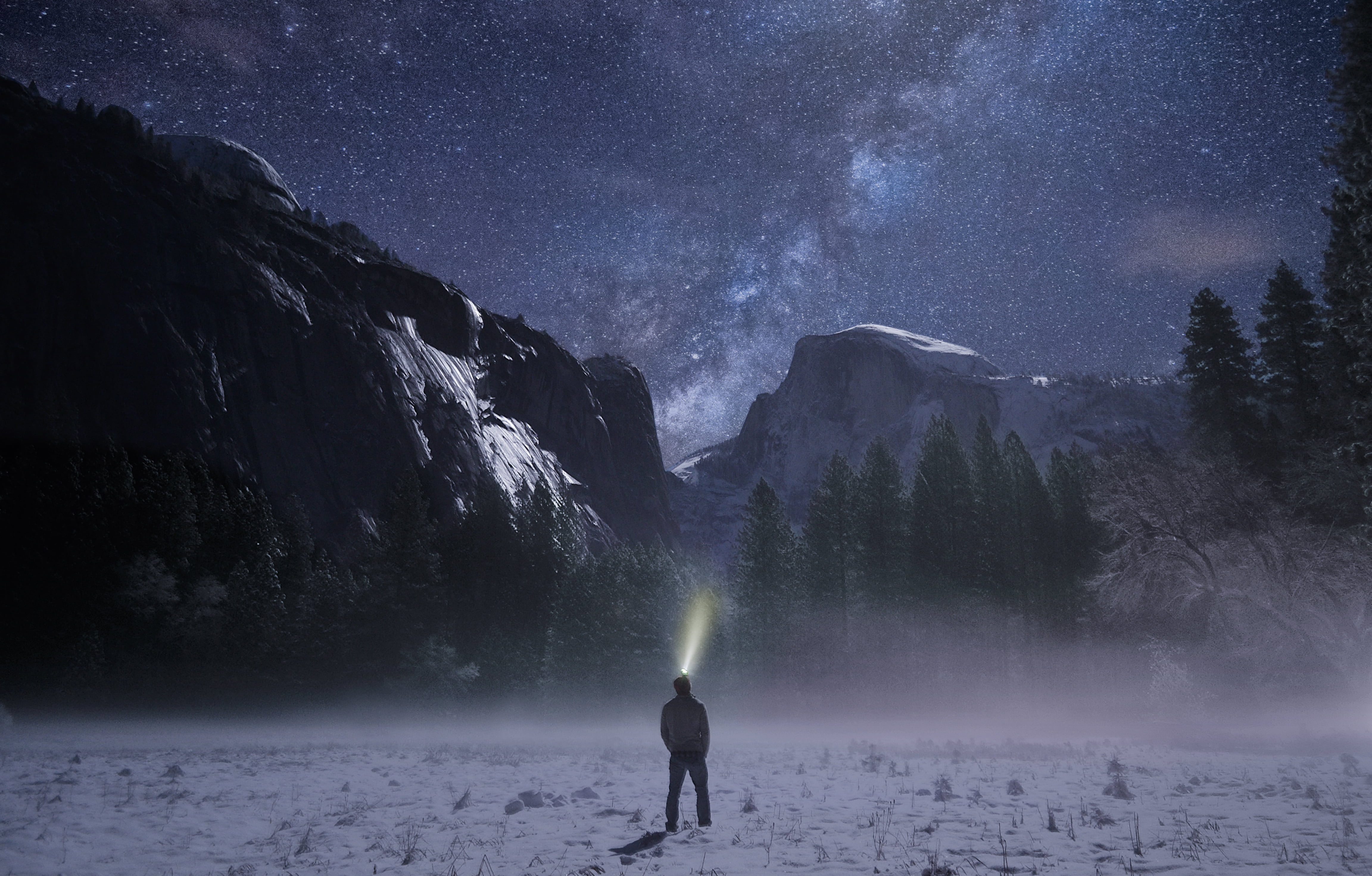 Man Standing At Night - HD Wallpaper 