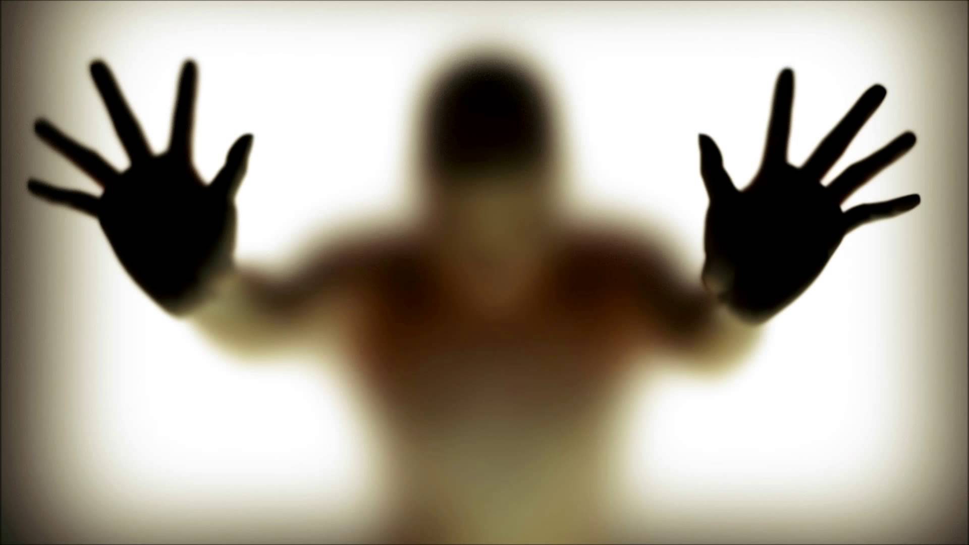 Silhouette Hands On Glass - HD Wallpaper 