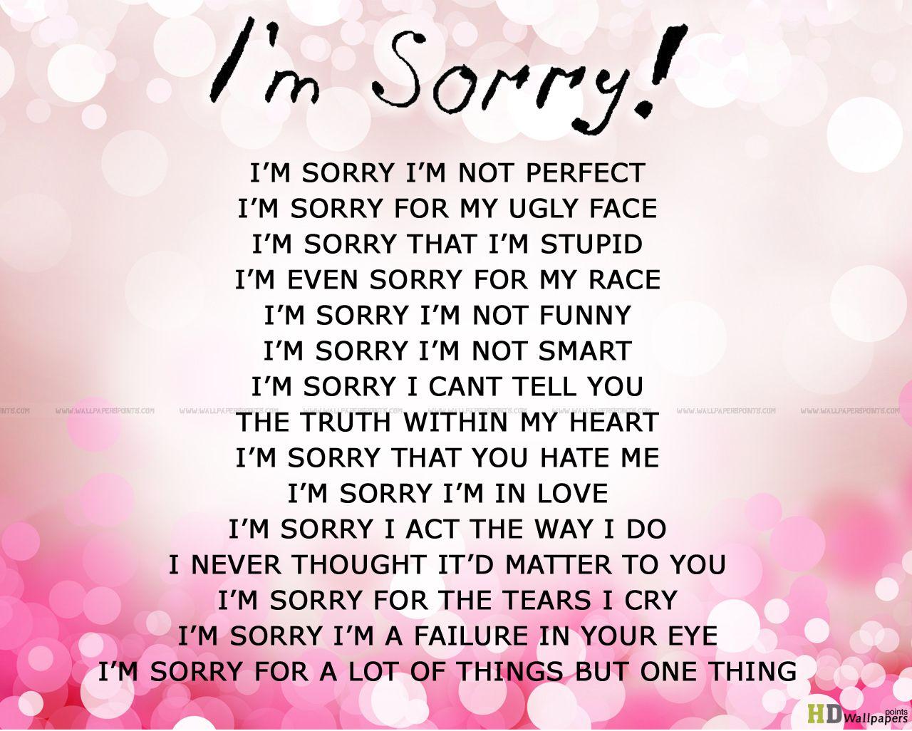 I M Sorry Letter To Girlfriend - HD Wallpaper 