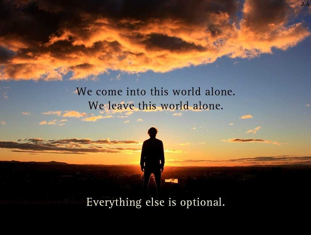 Alone In World Quotes - HD Wallpaper 