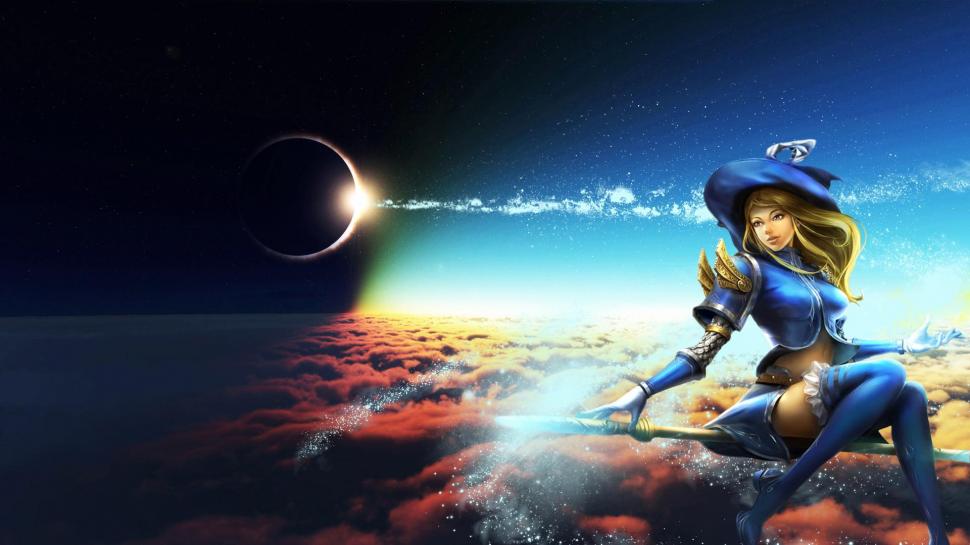 Lux, Moon, League Of Legends, Magic, Games Wallpaper,lux - Imagenes De Brujas Buenas - HD Wallpaper 