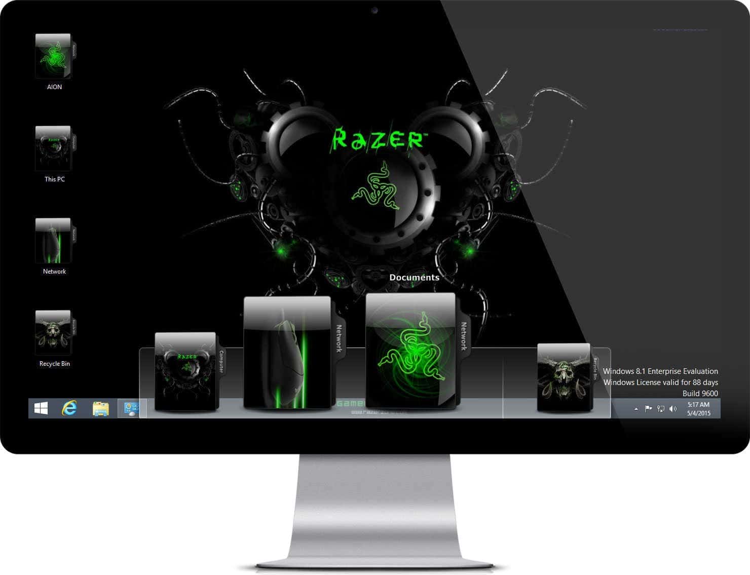 Razer Windows 7 Theme - Windows 10 Razer Theme - HD Wallpaper 