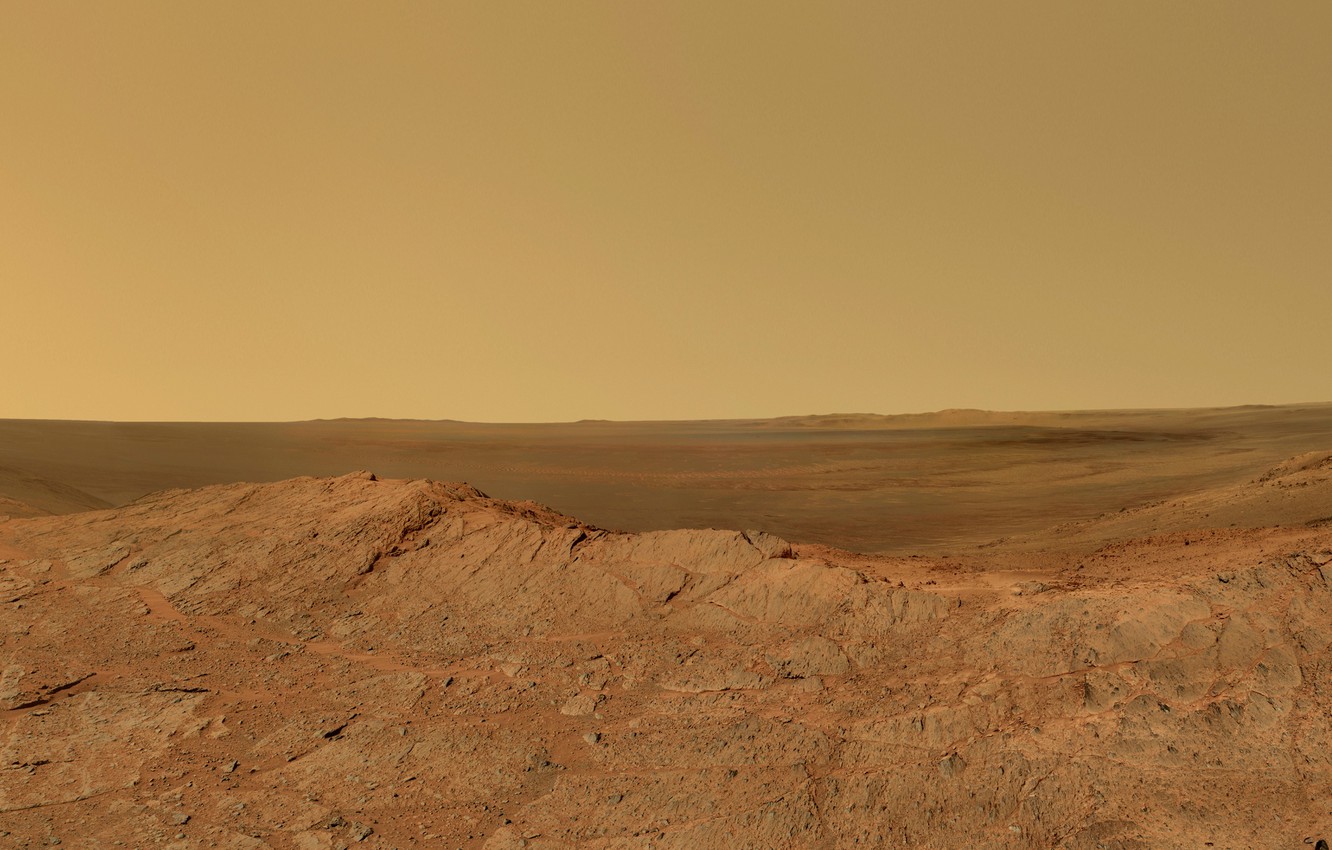 Photo Wallpaper Planet, Space, Mars, Space, Curiosity - Desert - HD Wallpaper 
