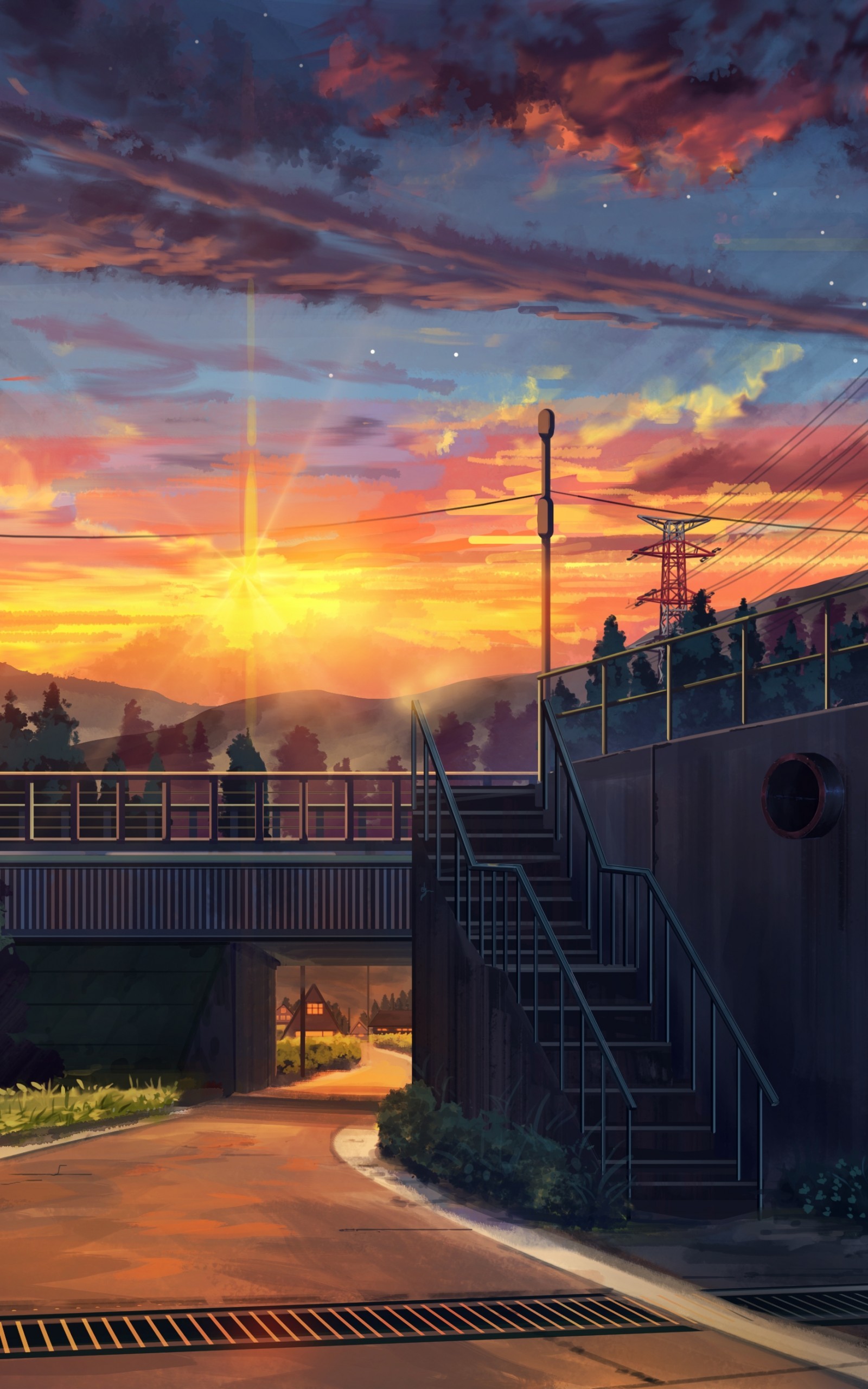 Anime Sunset, Landscape, Scenic, Clouds - Anime Sunset Wallpaper Iphone - 1600x2560 Wallpaper Anime Sunset, Landscape, Scenic, Clouds - Anime Sunset Wallpaper Iphone - 1600x2560 Wallpaper