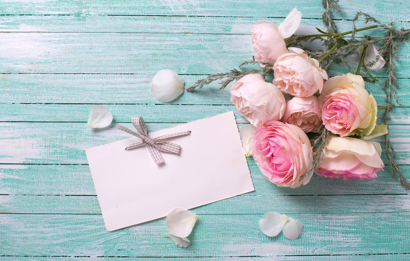 Photo Wallpaper Roses, Bouquet, Pink, Flowers, Soft, - Христианские Поздравление На День Рождения - HD Wallpaper 