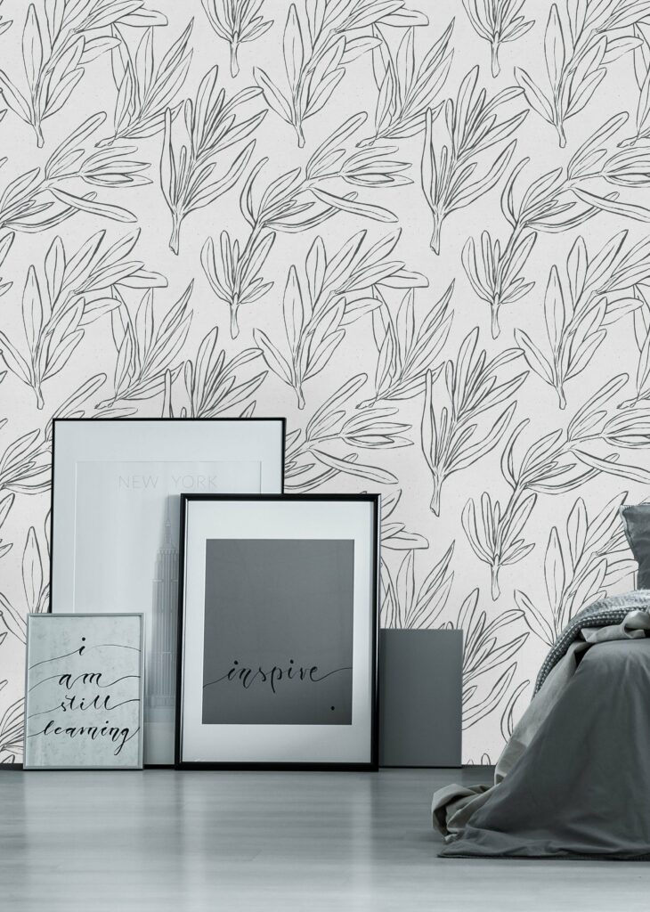 Blue Palm Leaf Peel And Stick 730x1024 Wallpaper teahub.io