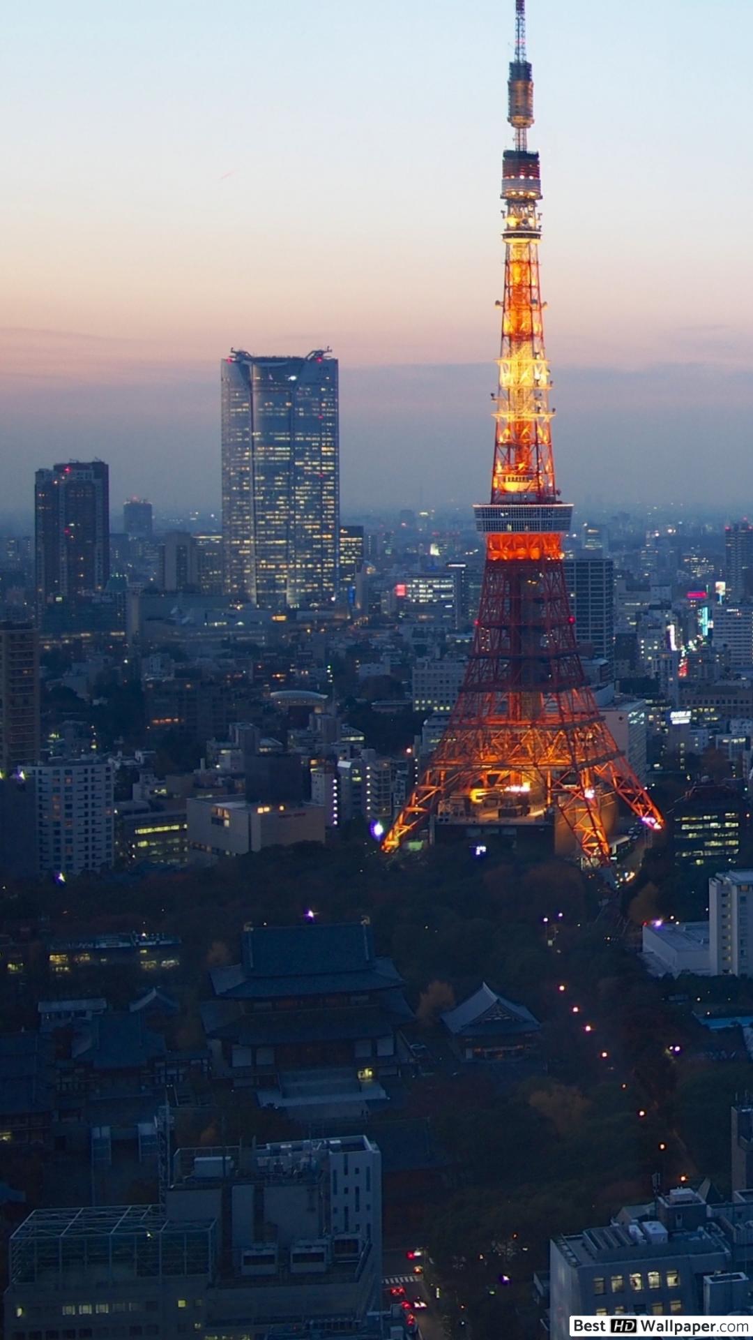 Tokyo Tower - HD Wallpaper 