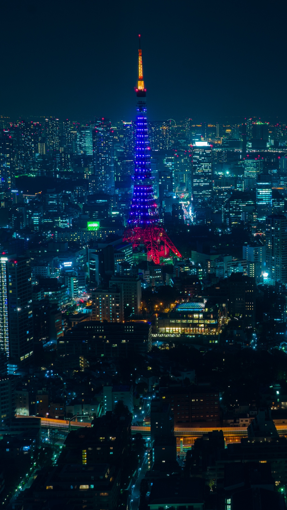 Wallpaper Tokyo, Night City, Skyscrapers - Tokyo - HD Wallpaper 