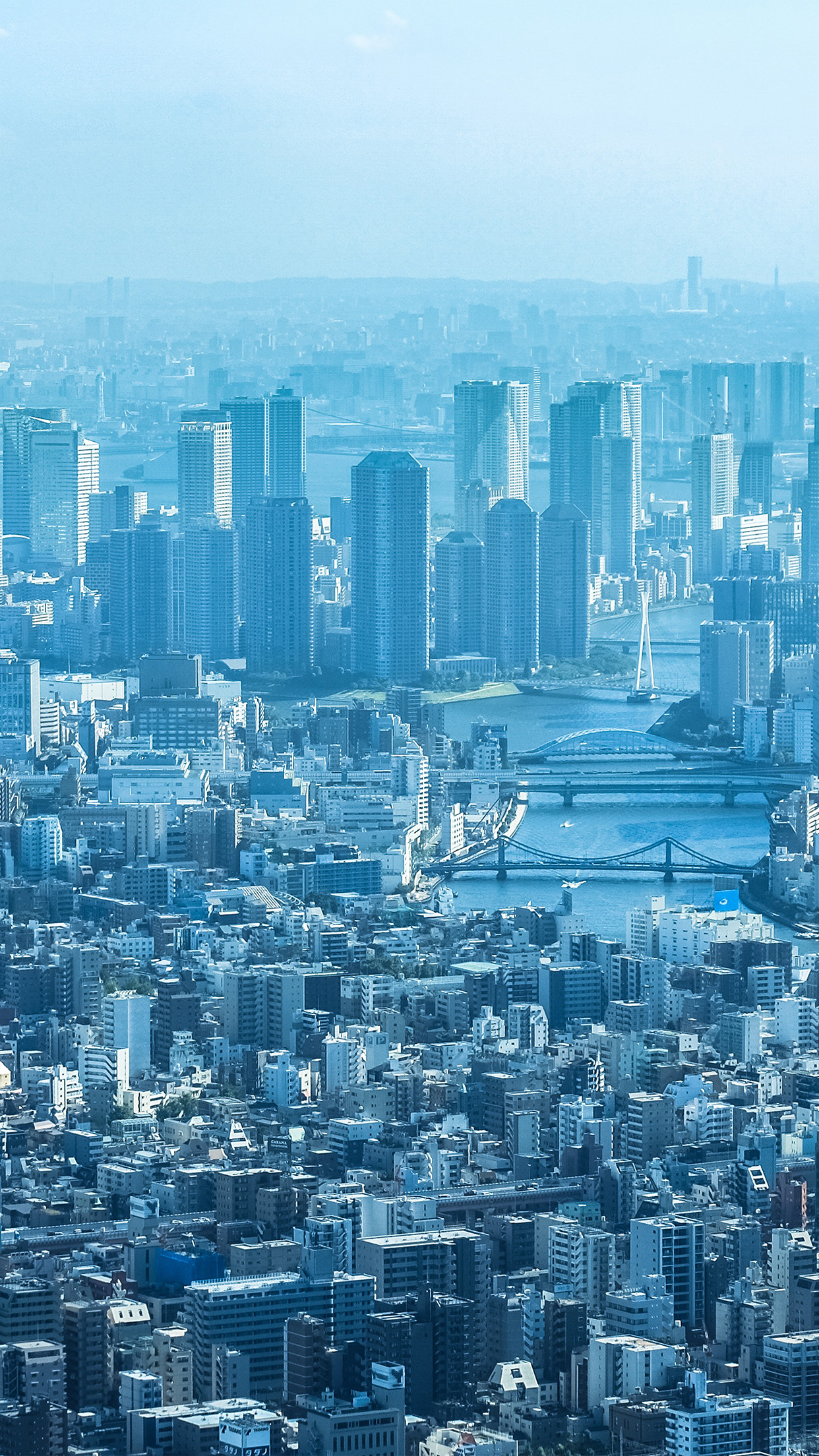Tokyo Blue City Cloud Metropolitan Android Wallpaper - Don T Postpone Today's Work On Tomorrow - HD Wallpaper 