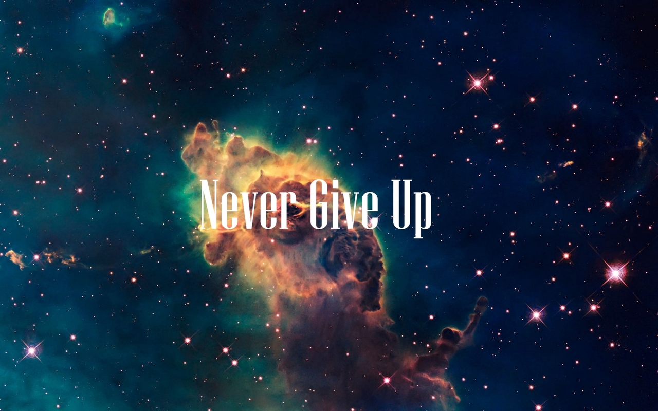 Galaxy And Never Give Up Image - Full Hd Wallpaper Galaxy - HD Wallpaper 