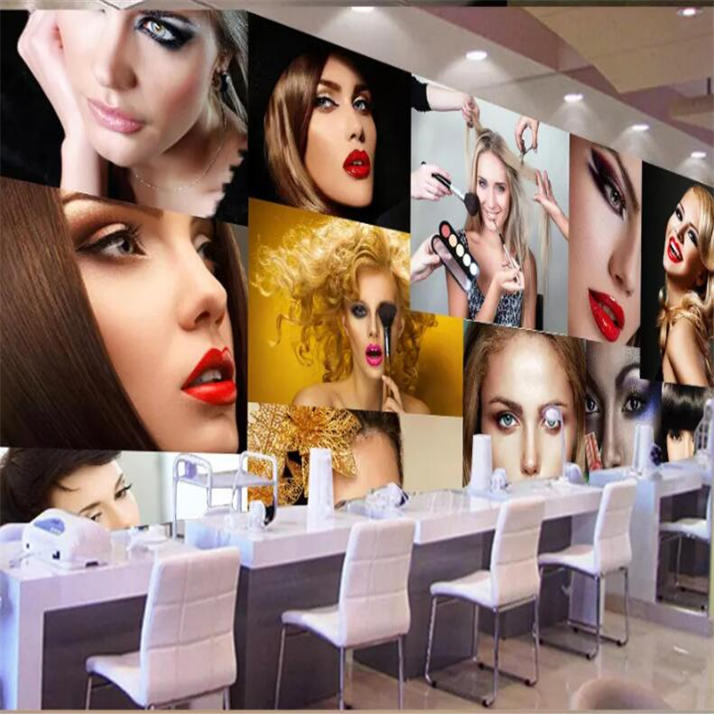 Beibehang Wallpaper Mural Custom Fashion Beauty Salon - Décoration Pour Une Boutique De Maquillage - HD Wallpaper 
